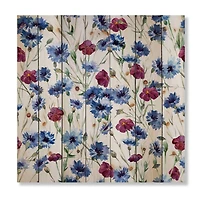 Designart - Blue and Red Wildflowers
