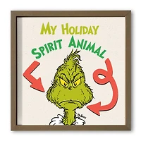 16" The Grinch Holiday Spirit Animal Framed Print