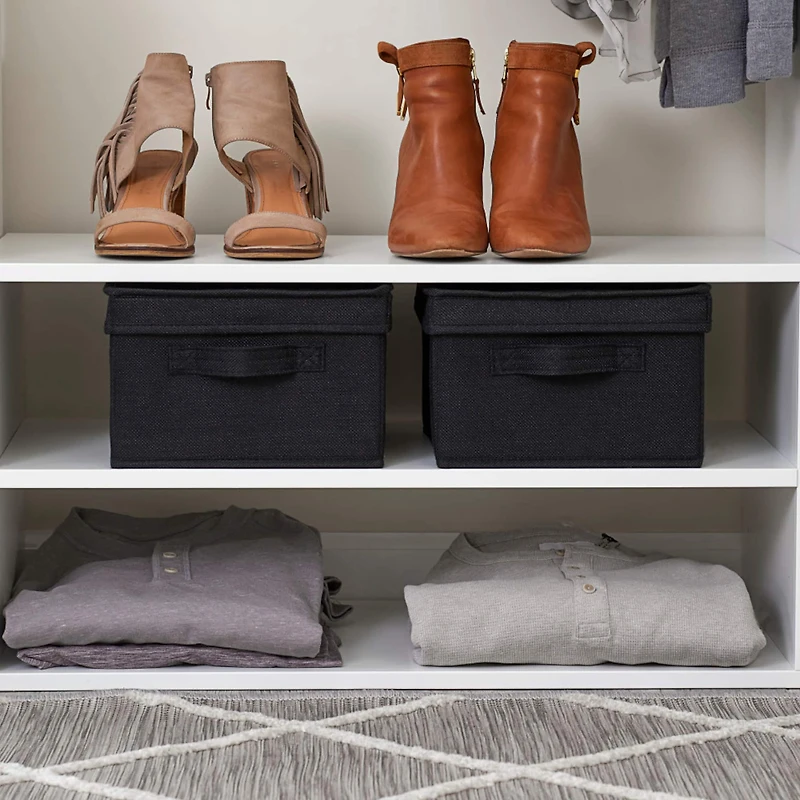 Household Essentials Fabric Storage Bin with Lid