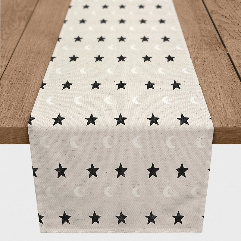 72" Moon And Stars Poly Twill Table Runner