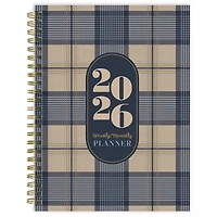 2026 Classic Plaid Medium Weekly Monthly Planner