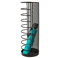 Mind Reader Black Round Wire Basket Umbrella Stand