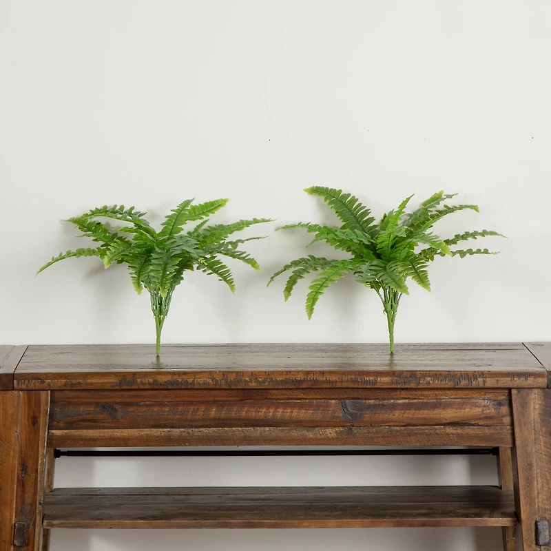19" UV-Resistant Artificial Boston Ferns, 2ct.