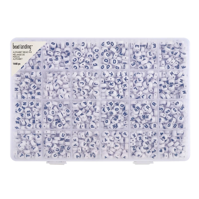 Alphabet Round Beads, 7mm by Bead Landing™