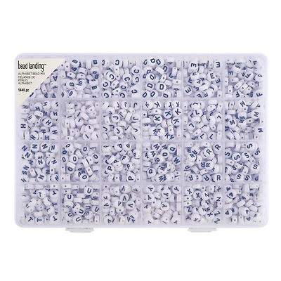 Alphabet Round Beads, 7mm by Bead Landing™