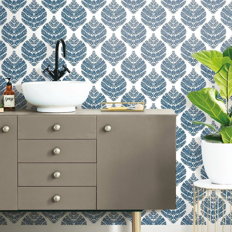 RoomMates Hygge Fern Damask Peel & Stick Wallpaper