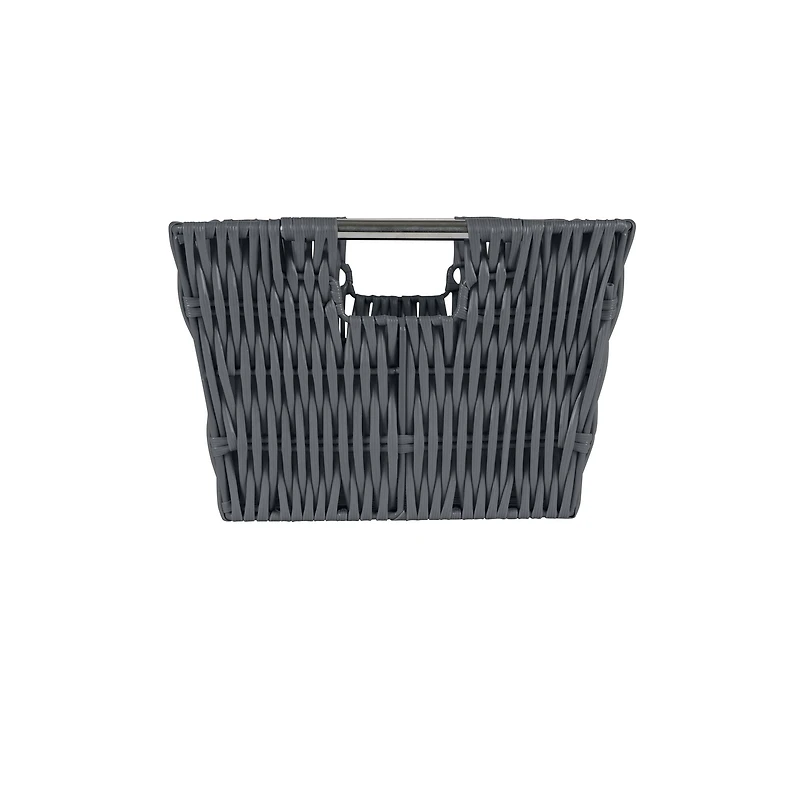 Simplify Charcoal Rattan Tote Basket Set, 3ct.