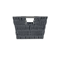 Simplify Charcoal Rattan Tote Basket Set, 3ct.