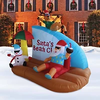 7ft. Inflatable Santa's Beach Club