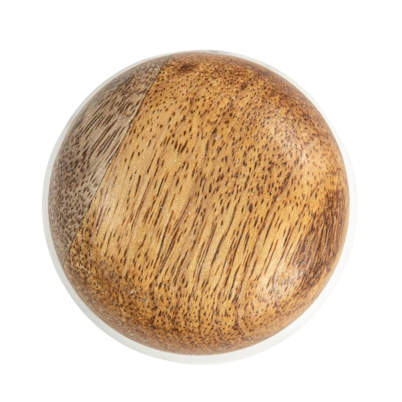 Hello Honey® 3.25" White Marble & Mango Wood Pinch Pot with Lid