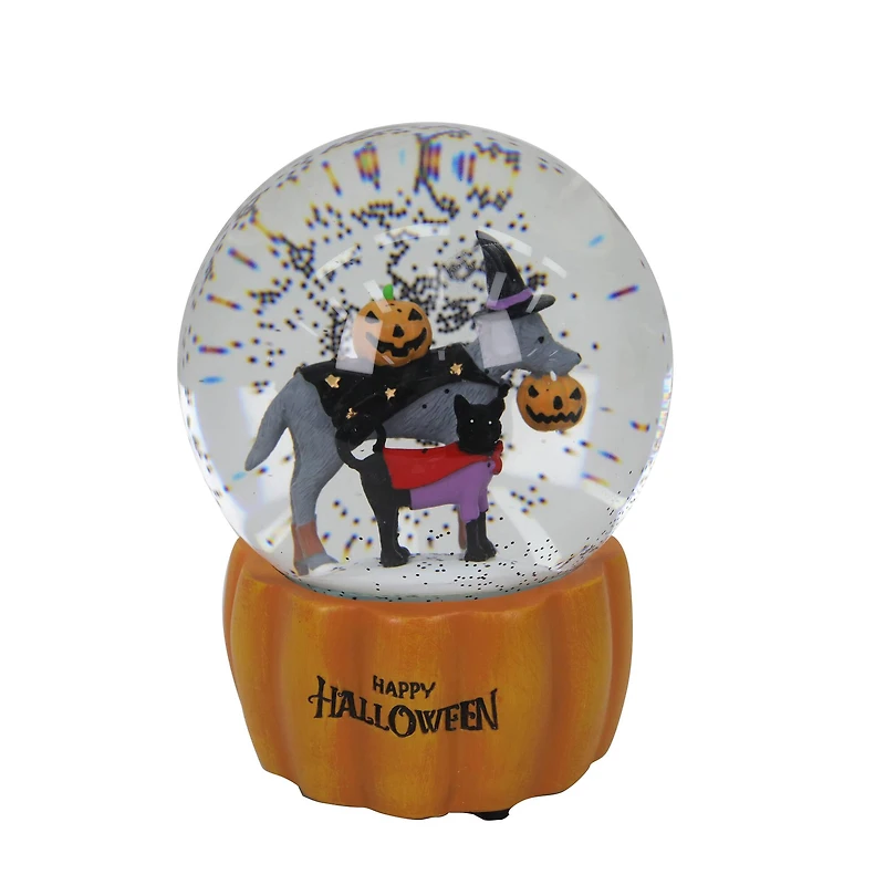 6.25" Happy Halloween Cat & Dog Water Globe by Ashland®
