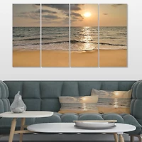 Designart - Dark Tropical Sand Beach at Sunset