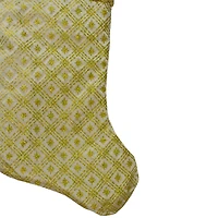 20.5" Gold Glitter Star Christmas Stocking