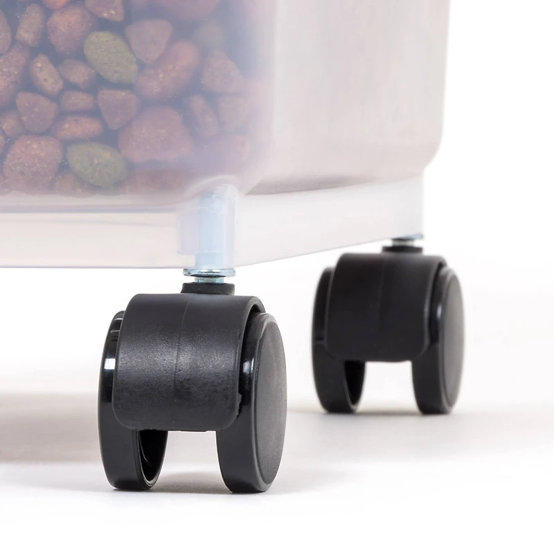 IRIS Clear, White, Black & Dark Gray 28qt. Food Container With Sealed Top & Scoop