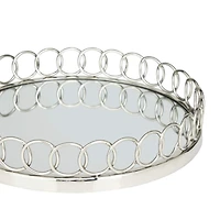 Silver Contemporary Tray, Set of 2" 16", 14"