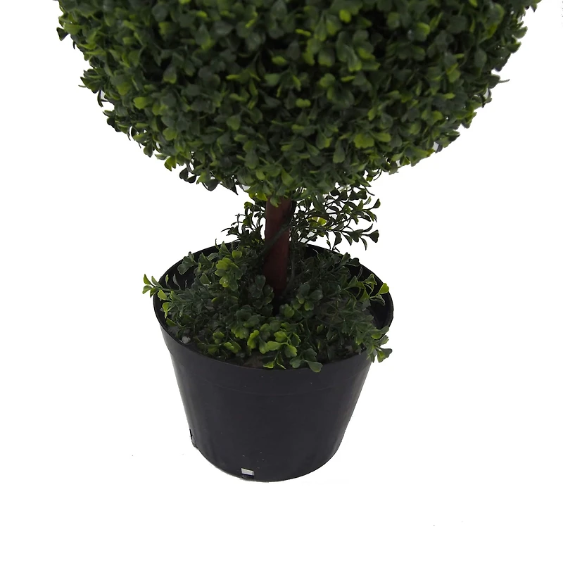 4ft. Artificial Triple Ball Green Boxwood Topiary