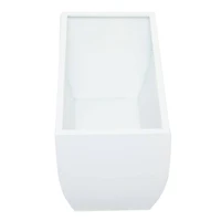 White Modern Planter, Set of 3" 20", 18", 16"