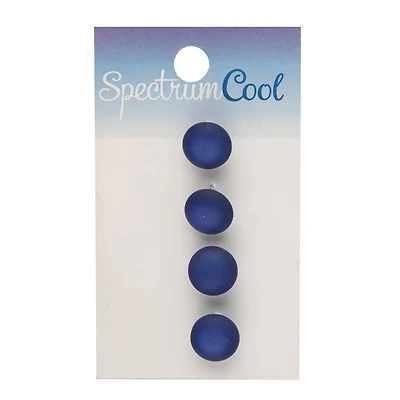 Spectrum Cool 7/16" Royal Blue Shank Buttons, 4ct.