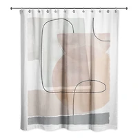 Mid-Mod Layered Abstract 71" x 74" Shower Curtain