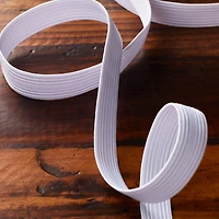1/2" White Braided Elastic by Loops & Threads™