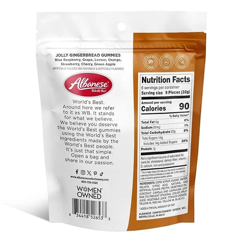 Albanese Jolly Gingerbread Gummies