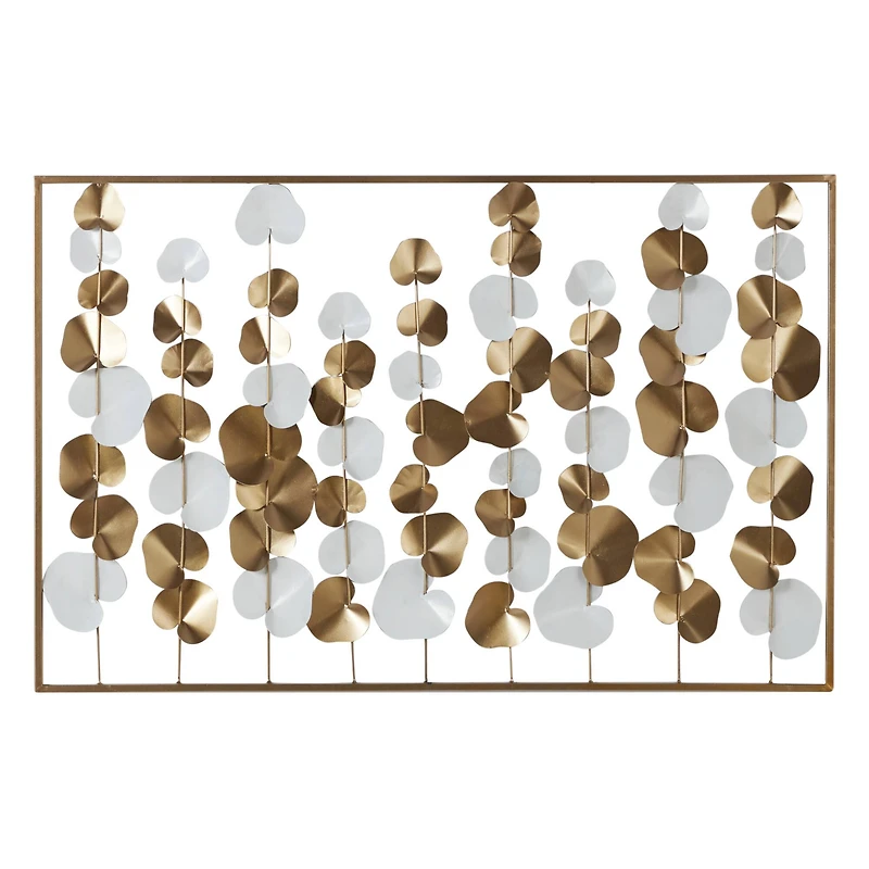 40" Gold Metal Modern Wall Décor