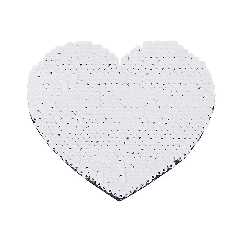 Craft Express Sublimation Heart Shaped Sequin Patches