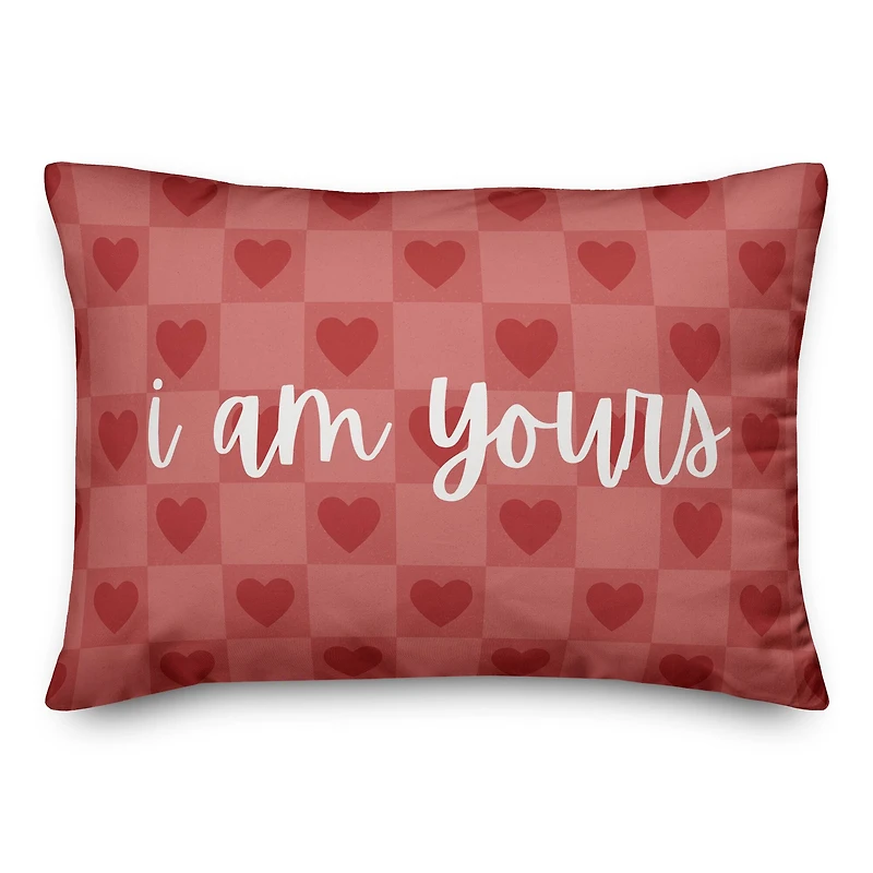 I am Yours & You are Mine Valentine's Day Throw Pillow
