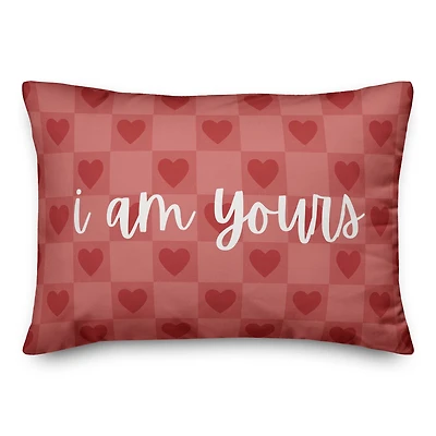 I am Yours & You are Mine Valentine's Day Throw Pillow