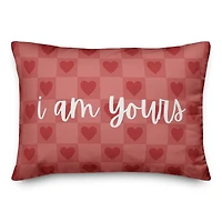 I am Yours & You are Mine Valentine's Day Throw Pillow