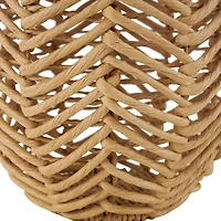 17" Brown Seagrass Handmade Woven Vase