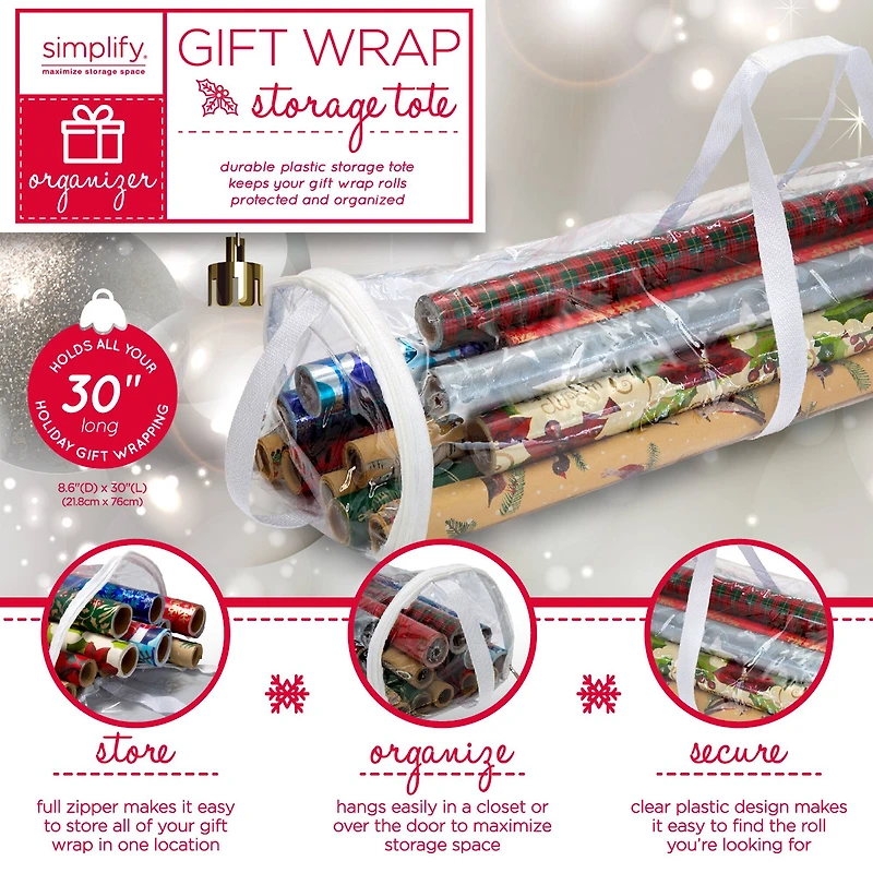 Simplify Clear Gift Wrap Storage Bag
