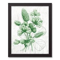 Clover Graphic Botanical Black Framed Canvas