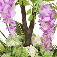 6ft. Artificial Wisteria Tree in White Decorative Pot