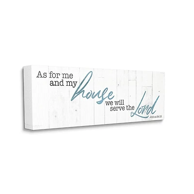Stupell Industries Our House Serves the Lord Phrase Rustic Faith Canvas Wall Art