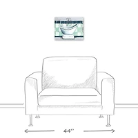 Green And Blue Bathtub 14" x 11" Canvas Wall Art