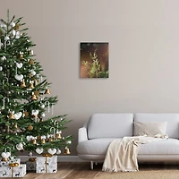 Stupell Industries Winter Snowfall Night Pine Tree Canvas Wall Art