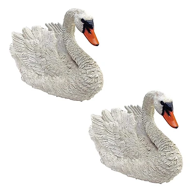 Design Toscano White Swan Statues, 2ct.