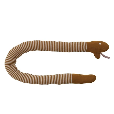 Hello Honey® 56" Mustard & Natural Plush Fabric Snake