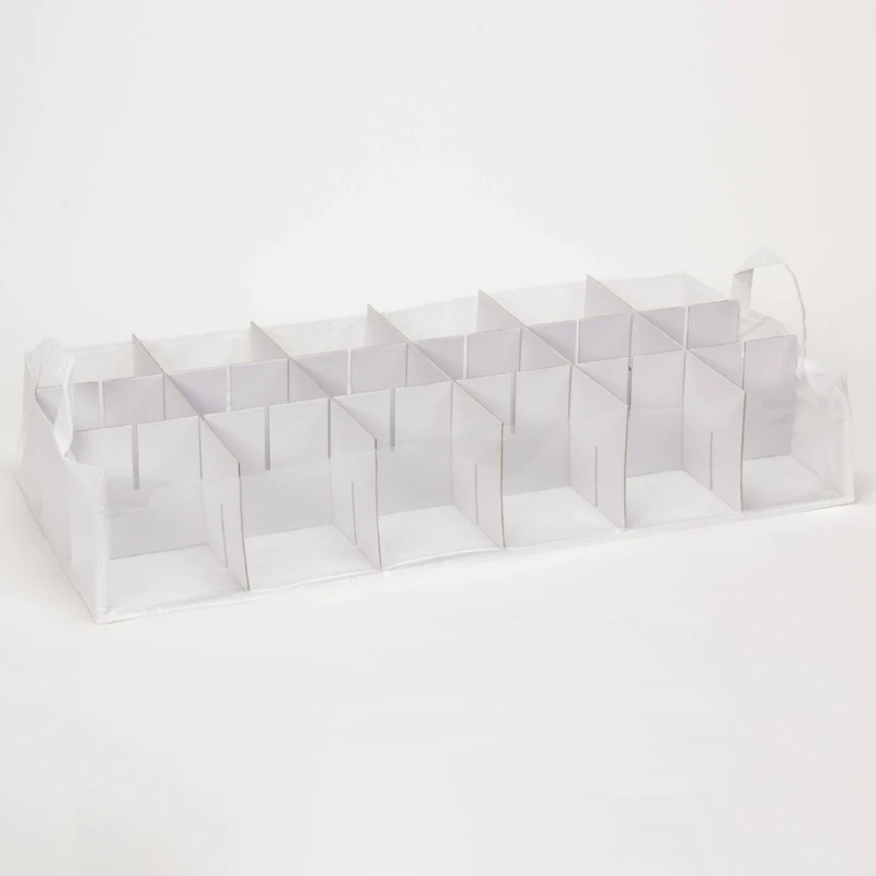 Household Essentials Red & Green Ornament Storage Box with Window