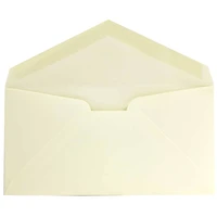 JAM Paper 3.875" x 7.5" Ivory Wove Monarch Strathmore Invitation Envelopes, 50ct.