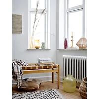 Hello Honey® Charcoal & Brown Woven Recycled Cotton Blend Plaid Throw with Tassels