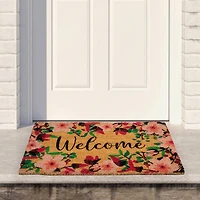 Natural Coir Blossoming Floral Welcome Doormat