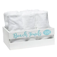 Elegant Designs White Wash Coastal Towel Holder