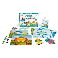 Hand2mind® Seasons & Weather Pattern Block Puzzle Set