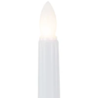 Single Light Window Candles with Remote and Timer - 10" - White - Set of 6