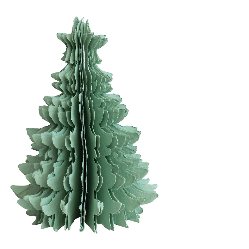 Hello Honey® 18" Mint Handmade Recycled Paper Folding Tree