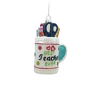 4" Pencil Mug Glass Ornament by Ashland®, 1pc.