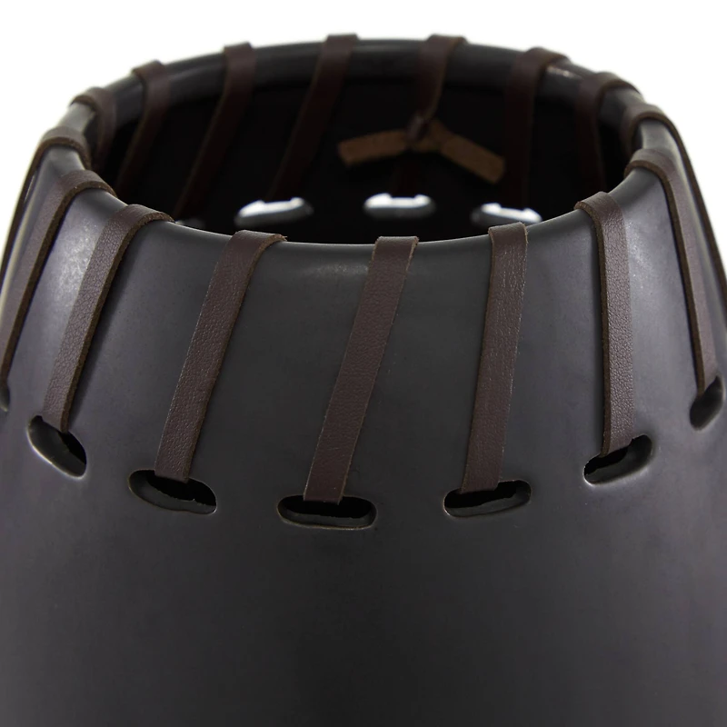 Set of 2 Black Stoneware Modern Vase, 16", 13"