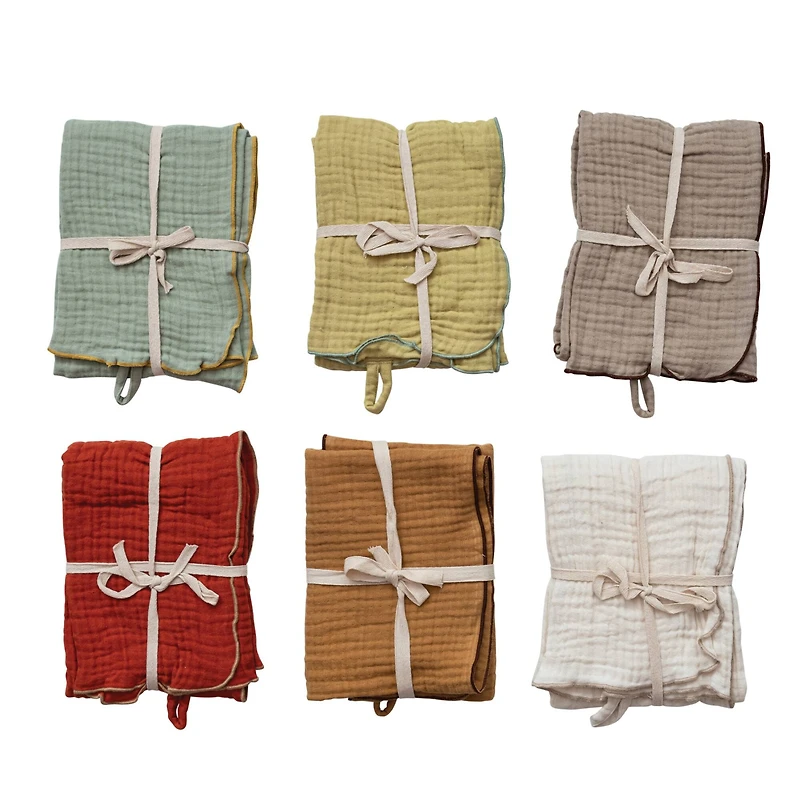 Hello Honey® Woven Cotton Double Cloth Tea Towels Set